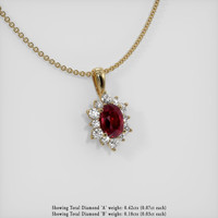 1.88 Ct. Ruby Pendant, 14K Yellow Gold 2