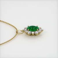 1.16 Ct. Emerald Pendant, 18K Yellow Gold 3