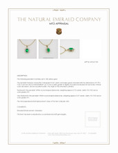 Emerald Pendant 0.65 Ct., 18K Yellow Gold Appraisal