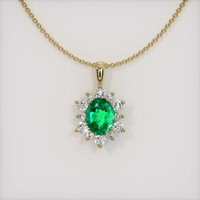 Emerald Pendant 0.65 Ct., 18K Yellow Gold Preview