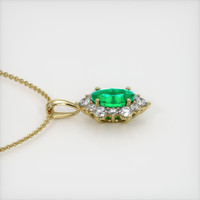 1.21 Ct. Emerald Pendant, 18K Yellow Gold 3