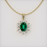 Emerald Pendant 1.00 Ct., 18K Yellow Gold Preview