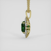 5.00 Ct. Green Tsavorite Garnet Pendant, 18K Yellow Gold 3