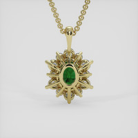 5.00 Ct. Green Tsavorite Garnet Pendant, 18K Yellow Gold 4