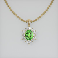 0.73 Ct. Gemstone Pendant, 18K Yellow Gold 1