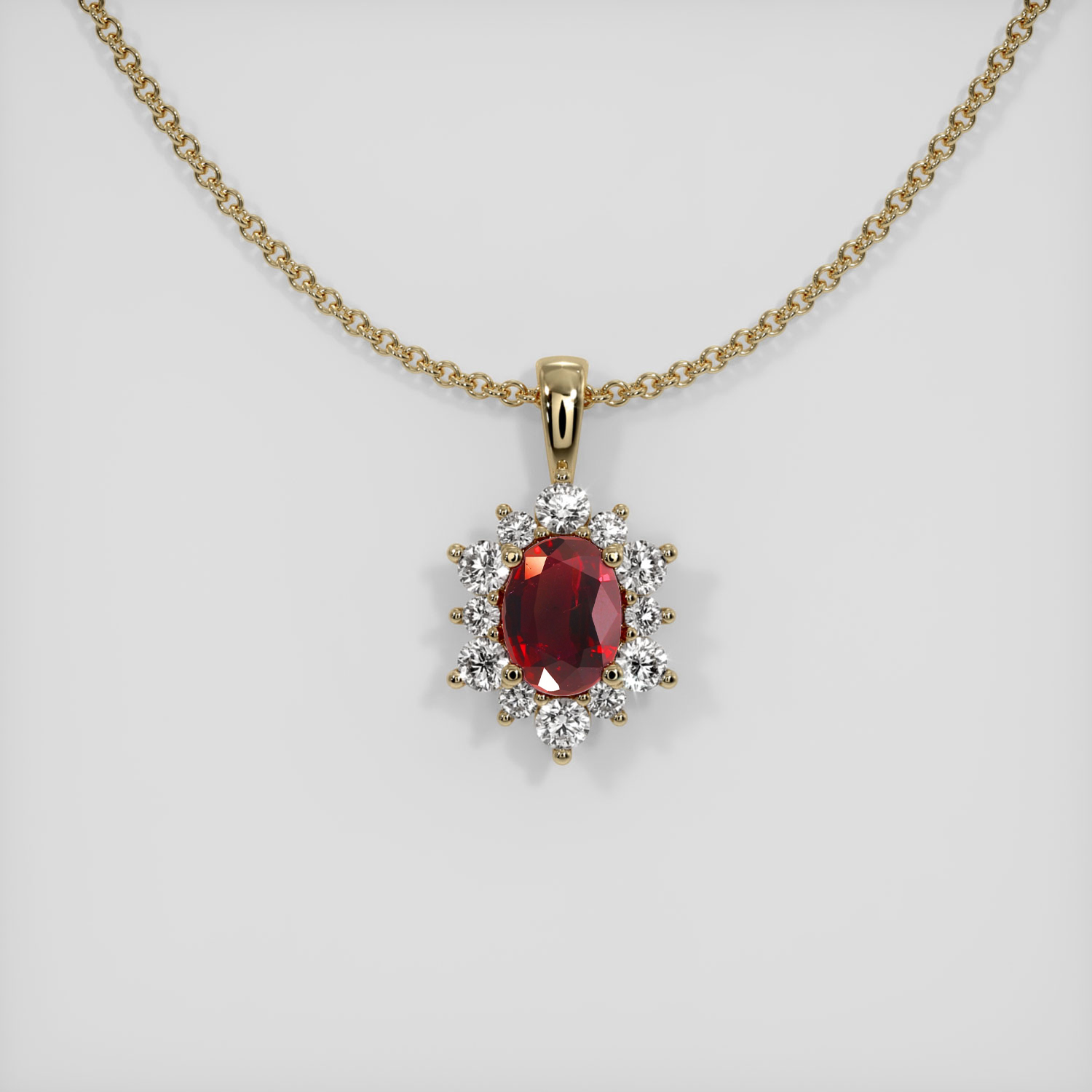 Genuine 2.04 Carat Ruby Pendant and deals Chain Necklace