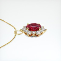2.31 Ct. Ruby Pendant, 18K Yellow Gold 3