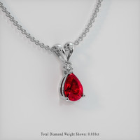 1.02 Ct. Ruby Pendant, Platinum 950 2