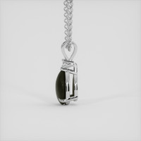 1.80 Ct. Black Sapphire Pendant, Platinum 950 3