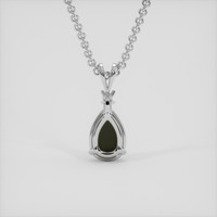 1.80 Ct. Black Sapphire Pendant, Platinum 950 4