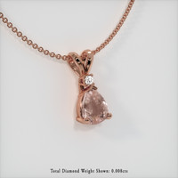 0.79 Ct. Pink Sapphire Pendant, 14K Rose Gold 2