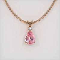 0.99 Ct. Sapphire Pendant, 14K Rose Gold 1