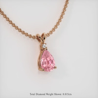 0.99 Ct. Sapphire Pendant, 14K Rose Gold 2