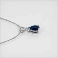 0.89 Ct. Blue Sapphire Pendant, 14K White Gold 3