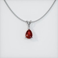 1.01 Ct. Ruby Pendant, 14K White Gold 1