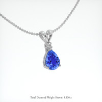 1.46 Ct. Sapphire Pendant, 14K White Gold 2