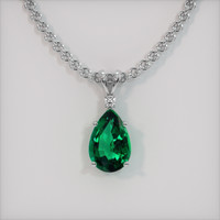 4.70 Ct. Emerald Pendant, 18K White Gold 1