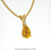 5.78 Ct. Gemstone Pendant, 14K Yellow Gold 2