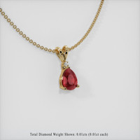 1.01 Ct. Ruby Pendant, 14K Yellow Gold 2