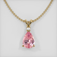 0.99 Ct. Sapphire Pendant, 14K Yellow Gold 1