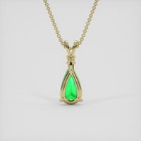 1.04 Ct. Emerald Pendant, 18K Yellow Gold 4