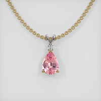 0.99 Ct. Sapphire Pendant, 18K Yellow & White 1