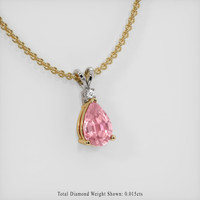 0.99 Ct. Sapphire Pendant, 18K Yellow & White 2