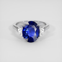 3.31 Ct. Blue Sapphire Ring, Platinum 950 1