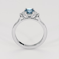 0.96 Ct. Greyish Blue Sapphire Ring, Platinum 950 3