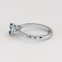 0.96 Ct. Greyish Blue Sapphire Ring, Platinum 950 4