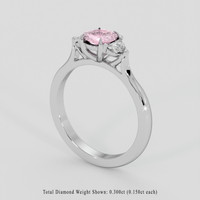 0.61 Ct. Pink Sapphire Ring, Silver 2