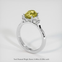 2.67 Ct. Yellow Sapphire Ring, 14K White Gold 2