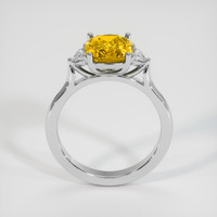 3.08 Ct. Yellow Sapphire Ring, 14K White Gold 3