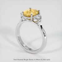 2.78 Ct. Sapphire Ring, 14K White Gold 2