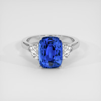 4.45 Ct. Blue Sapphire Ring, 14K White Gold 1