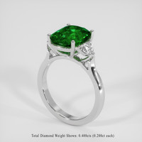 2.97 Ct. Emerald Ring, 18K White Gold 2