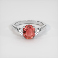 2.06 Ct. Sapphire Ring, 18K White Gold 1