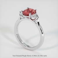 2.06 Ct. Sapphire Ring, 18K White Gold 2