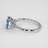 2.25 Ct. Blue Sapphire Ring, 18K White Gold 4