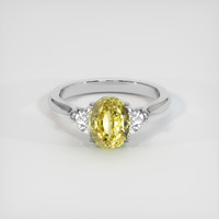 2.67 Ct. Yellow Sapphire Ring, 18K White Gold 1