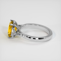 3.08 Ct. Yellow Sapphire Ring, 18K White Gold 4