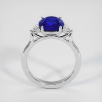 3.42 Ct. Blue Sapphire Ring, 18K White Gold 3