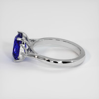3.42 Ct. Blue Sapphire Ring, 18K White Gold 4