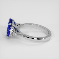 3.31 Ct. Blue Sapphire Ring, 18K White Gold 4