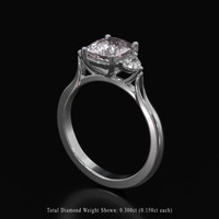 2.26 Ct. Sapphire Ring, 18K White Gold 2