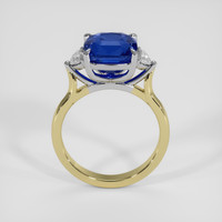 3.44 Ct. Blue Sapphire Ring, 14K White & Yellow 3