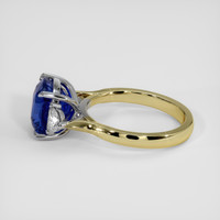 3.44 Ct. Blue Sapphire Ring, 18K White & Yellow 4