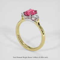 2.09 Ct. Padparadscha Sapphire Ring, 18K White & Yellow 2