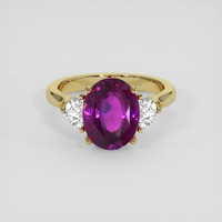 4.54 Ct. Purple Sapphire Ring, 10K Yellow Gold 1