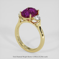 4.54 Ct. Purple Sapphire Ring, 10K Yellow Gold 2